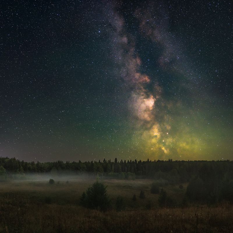 Млечный путь над д.Куропашка. фото превью