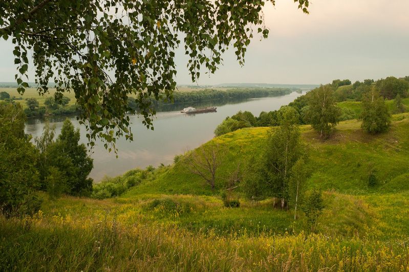 река, лето, вечер Тихий летний вечер фото превью