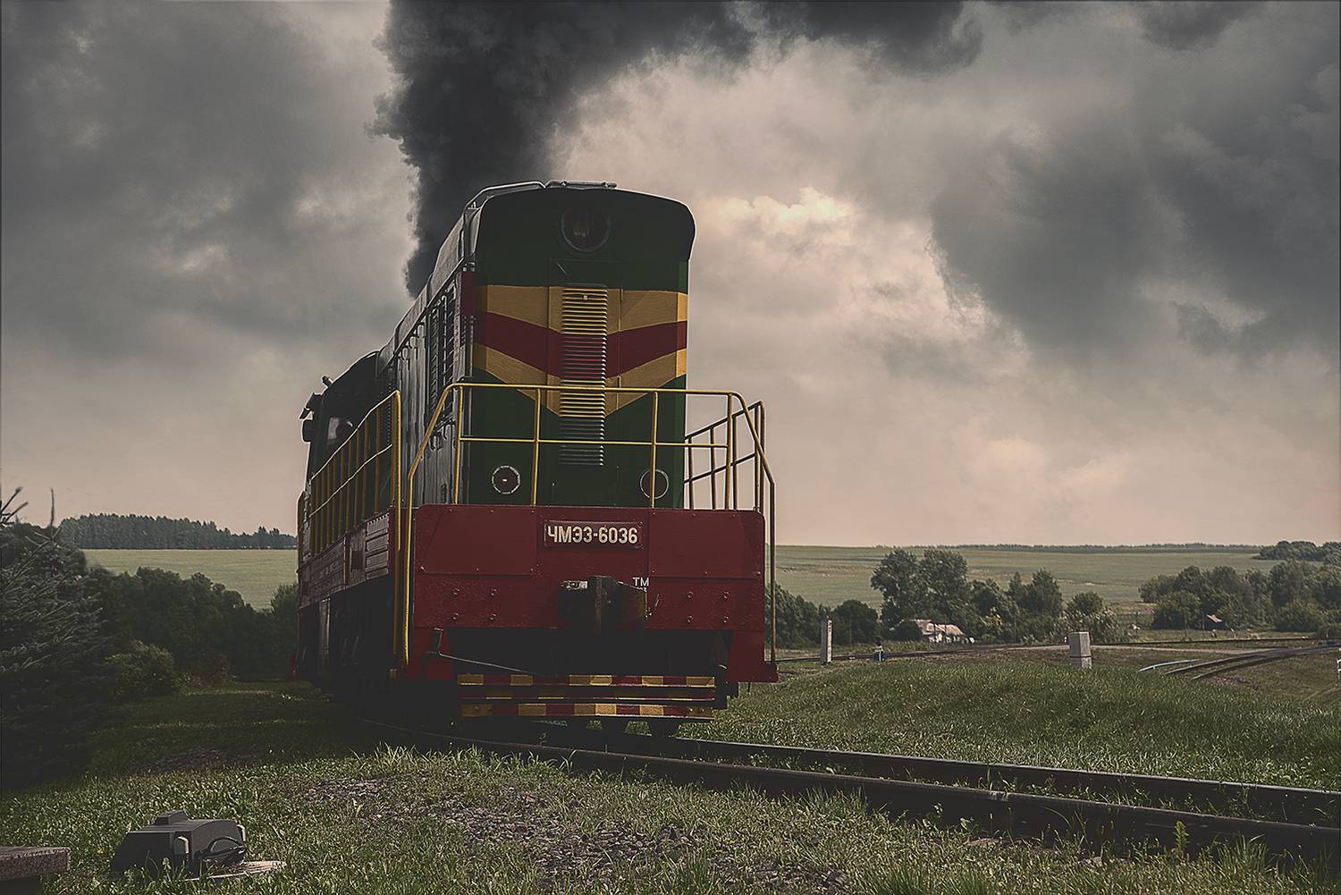 тепловоз, маневровый, железная дорога, лето, Соломатин Борис