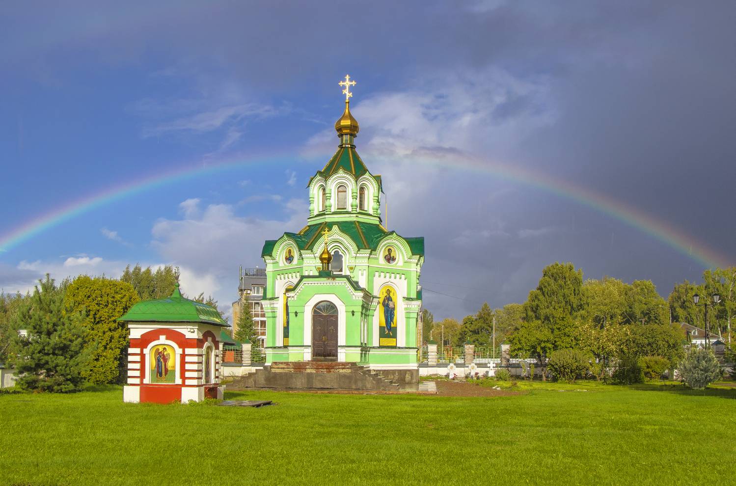 Макарье, Киров, часовня А.Невского, радуга, галина новинская