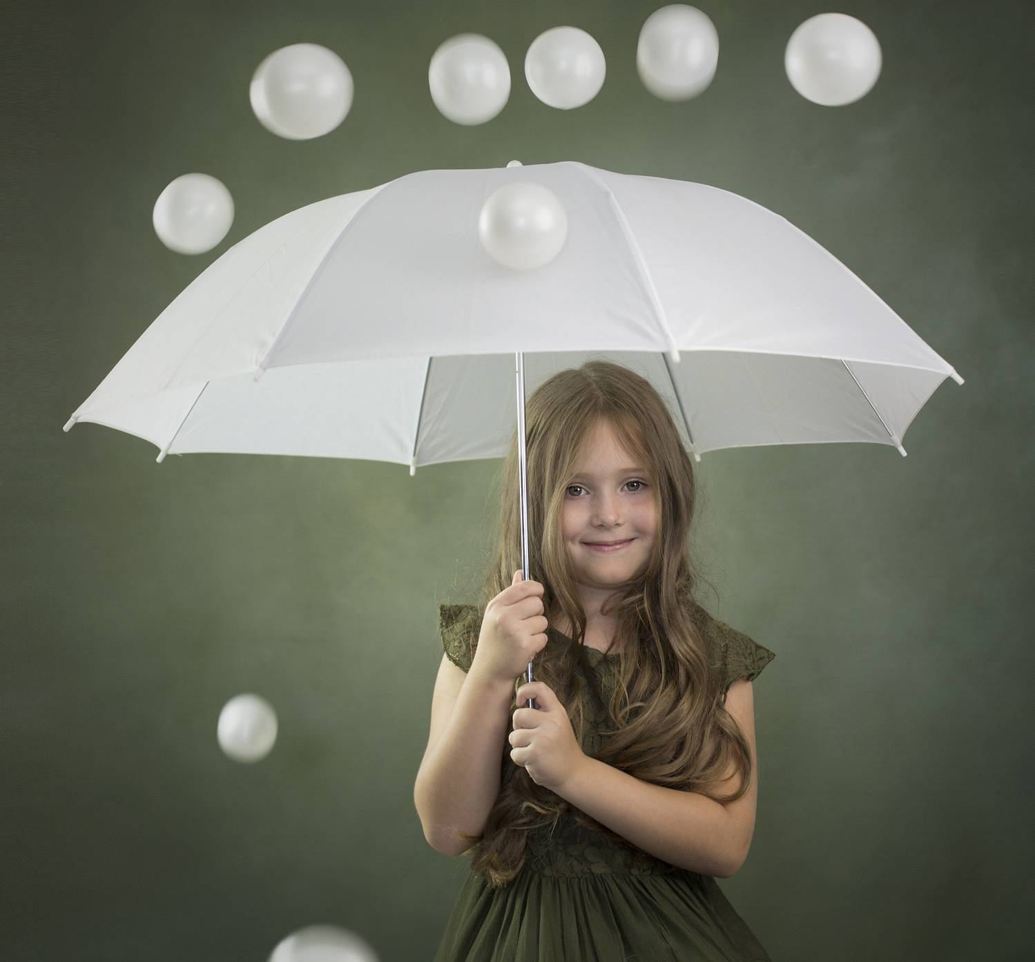 дети портрет девочка зонт, Алеева Римма