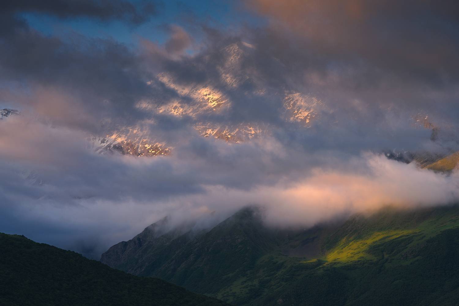 осетия, горы, рассвет, пейзаж, Виталий Левыкин