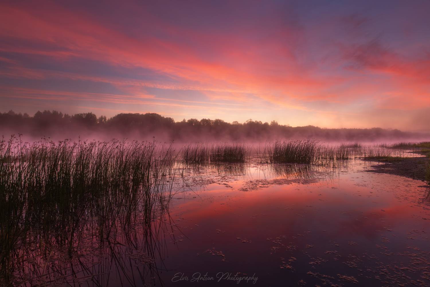 пейзаж, природа, рассвет, туман, унжа, кологрив, Antson Elvis