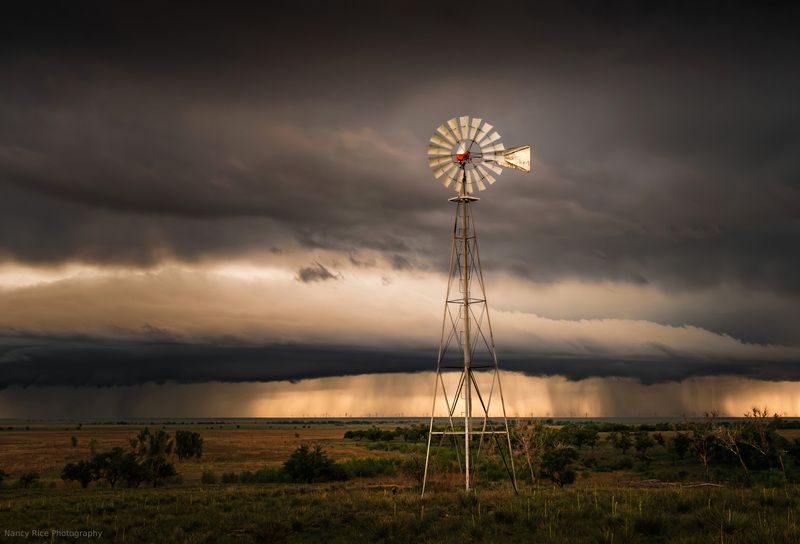 texas, usa, landscape, spring, nature, outdoors, clouds, cloud, sky, storm, thunderstorm, weather, arcus, windmill May on the Southern Plains (Май на Южных равнинах) фото превью