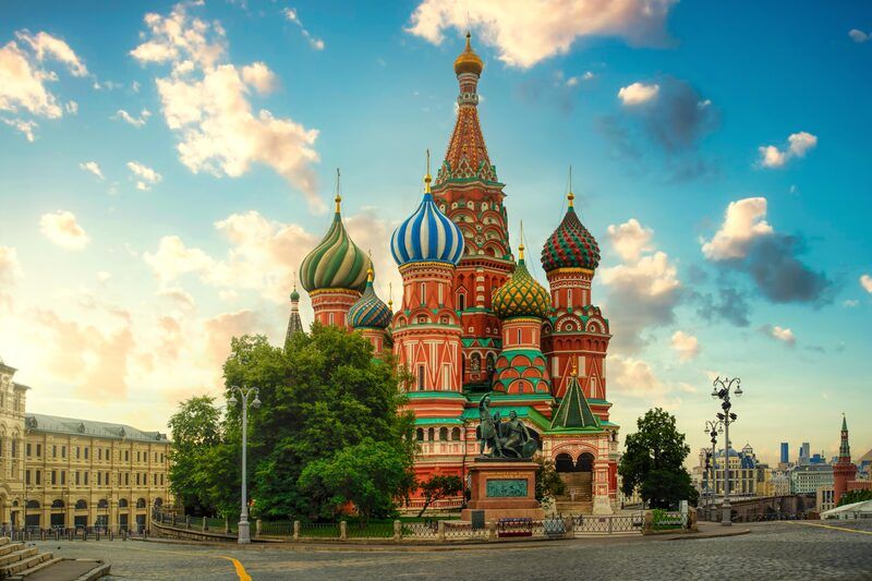 город, москва, храм, архитектура, небо, облака, утро Храм Василия Блаженного фото превью