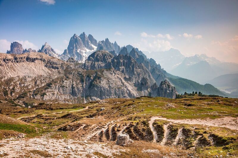 alps, mountains, autumn, sunrise, landscape, italy, dolomites Alpine panoramas фото превью