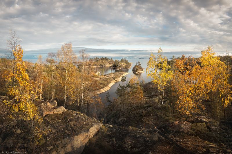 ладожские острова, карелия, ладога, шхеры, скалы, сортавала, бухта, бараньи лбы Занавес уходящей осени фото превью