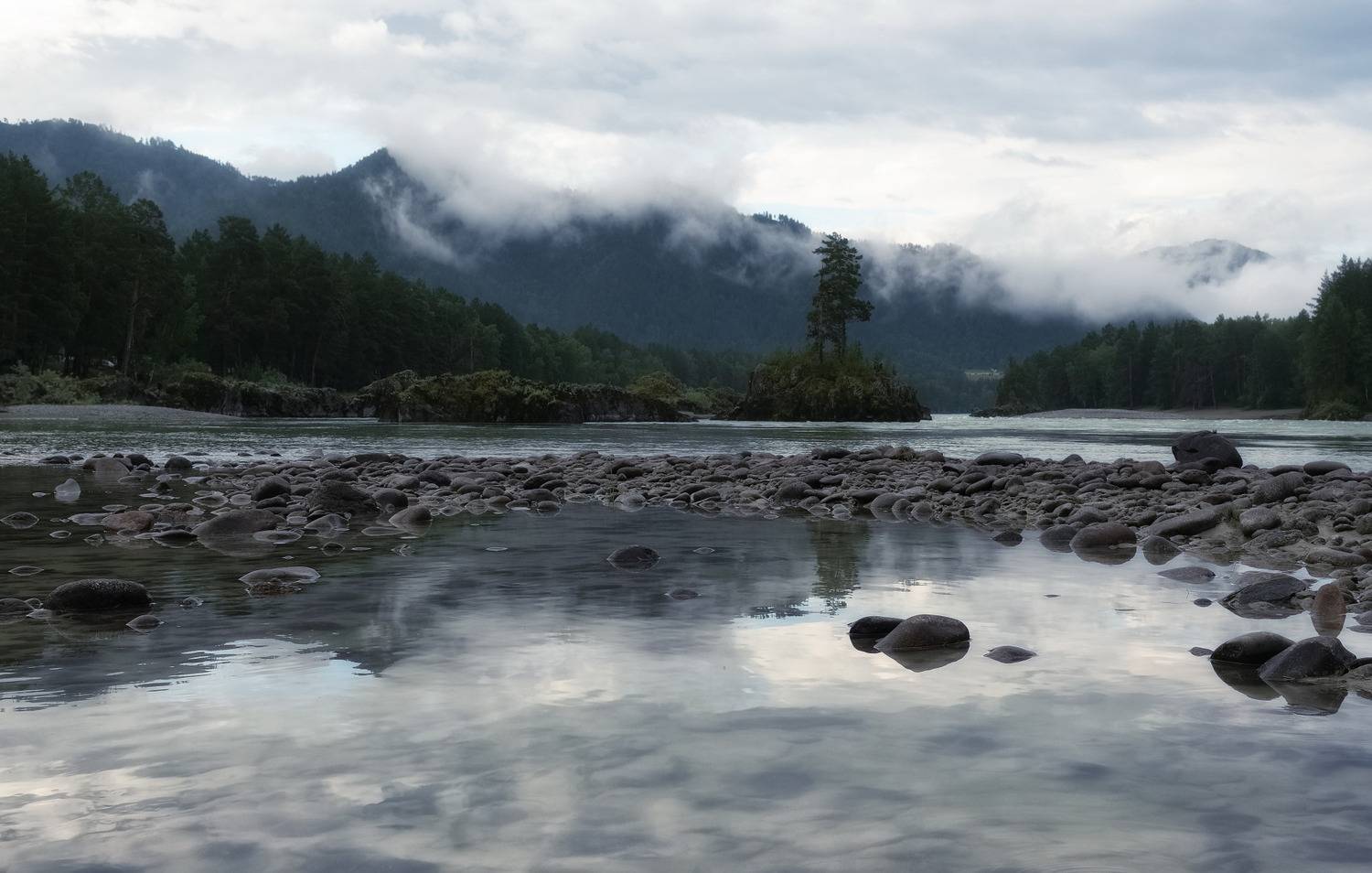 алтай, катунь, рассвет, островок, Марина Фомина