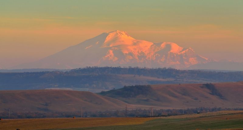 Эльбрус ,закат фото превью