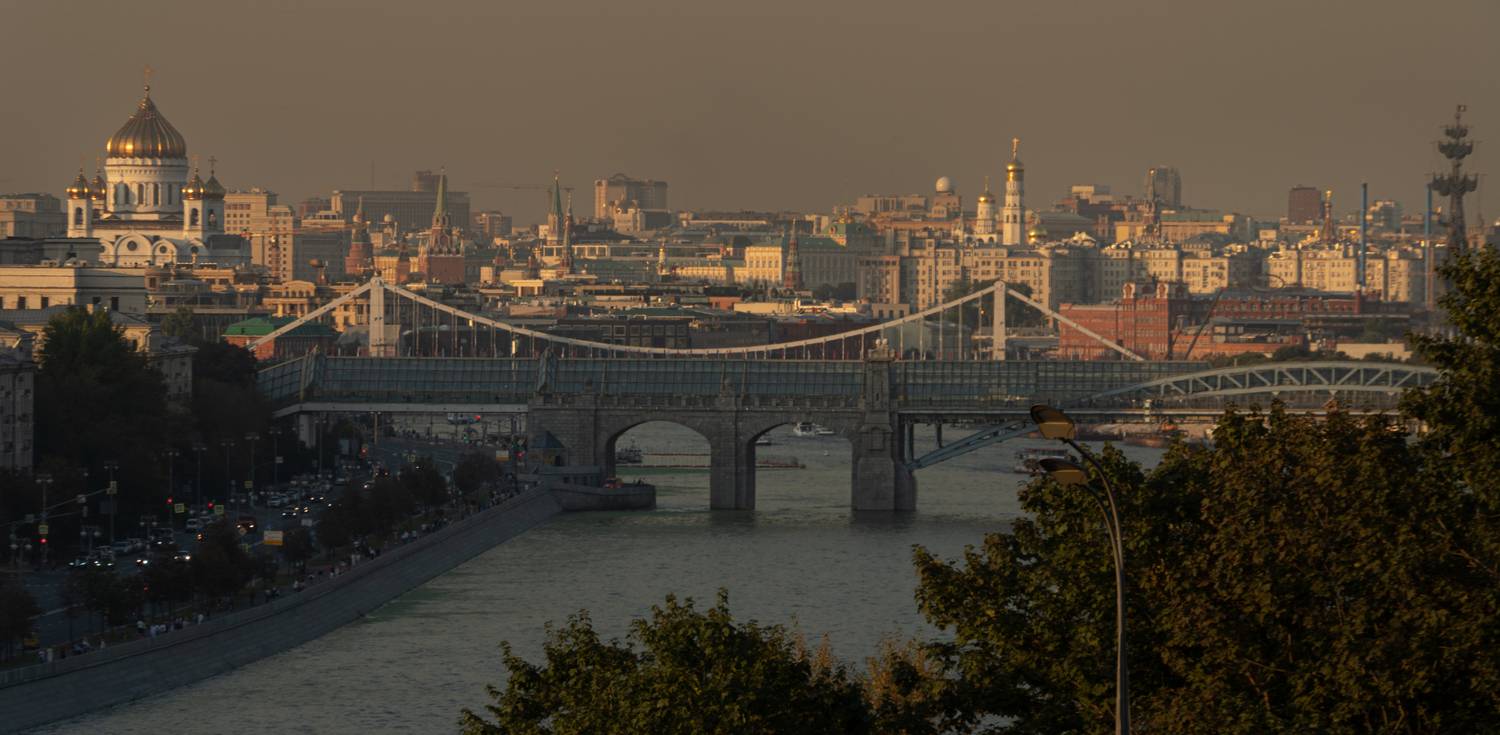 Россия, Москва, Фрунзенская набережная, река Москва, смотровая площадка РАН,  Храм Христа Спасителя, Гаврилов Юрий