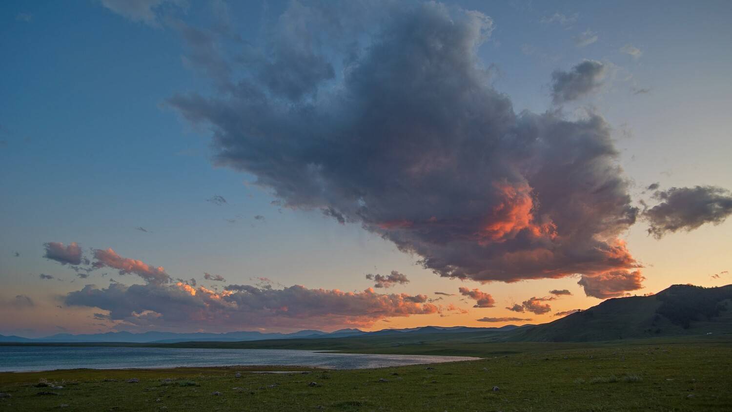 монголия, горы, лето, вечер, закат, Юрий Мальцев