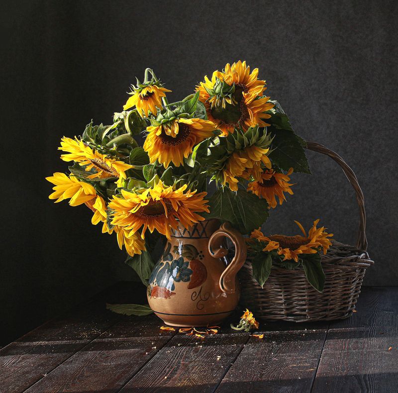 натюрморт, фотонатюрморт, still life, stillifefoto, лето, осень, подсолнухи, цветочный_натюрморт, наталья_казанцева Моя любовь! фото превью