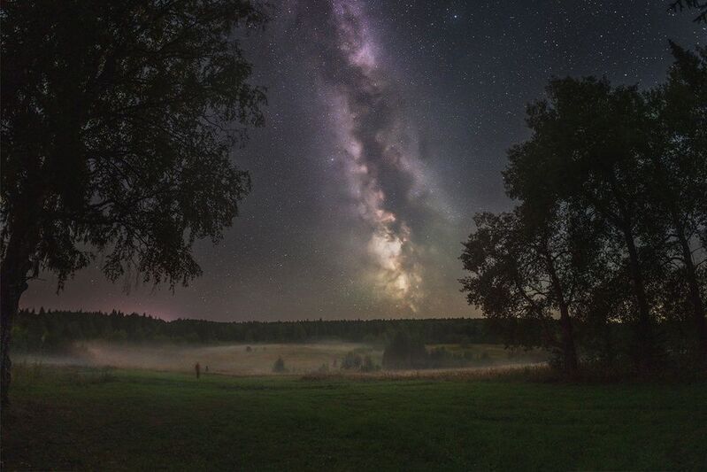 Млечный путь над д.Куропашка. фото превью