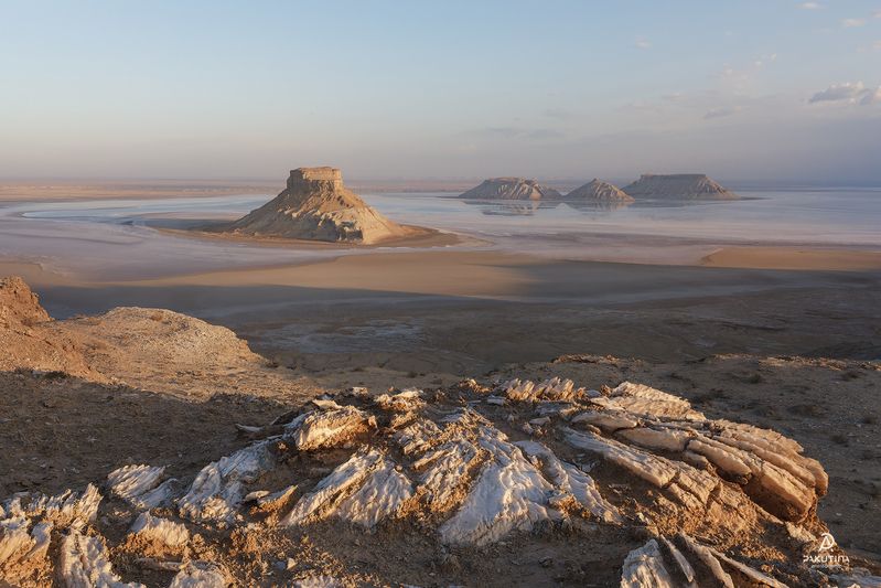 мангистау, казахстан, пейзаж Утро на Мангистау фото превью