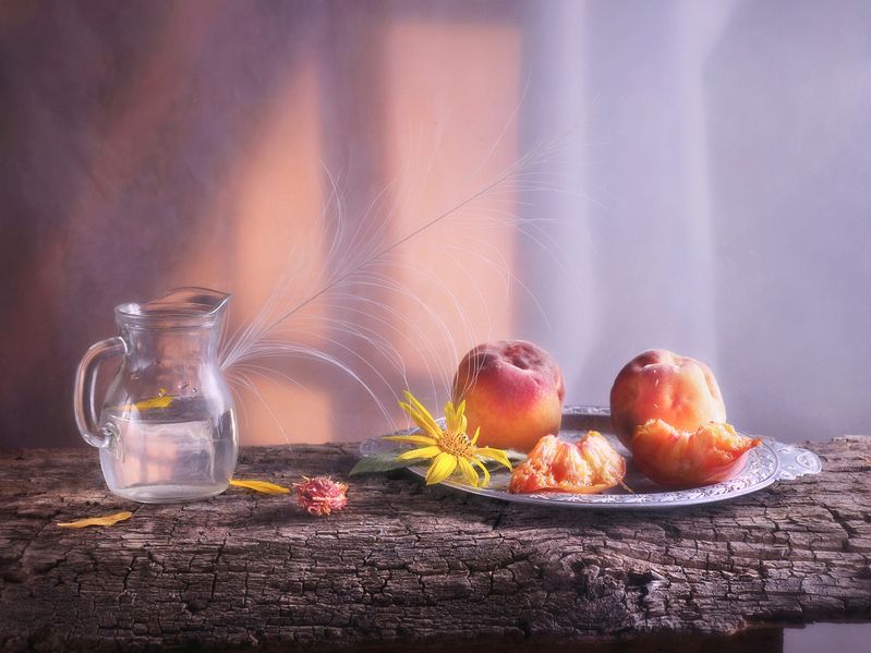 натюрморт, персики, лето, плоды, still life, summer sweets  Для двоих  фото превью