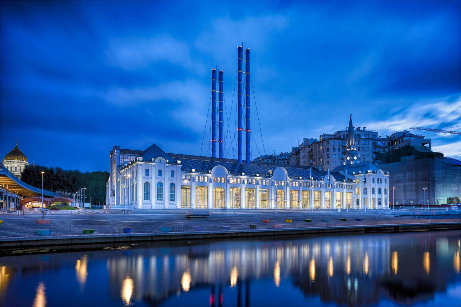 город, москва, река, архитектура, небо, подсветка, Mikhail Kudryavtsev