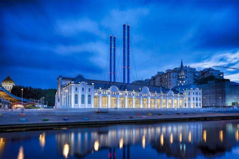 город, москва, река, архитектура, небо, подсветка Гэс-2 фото превью