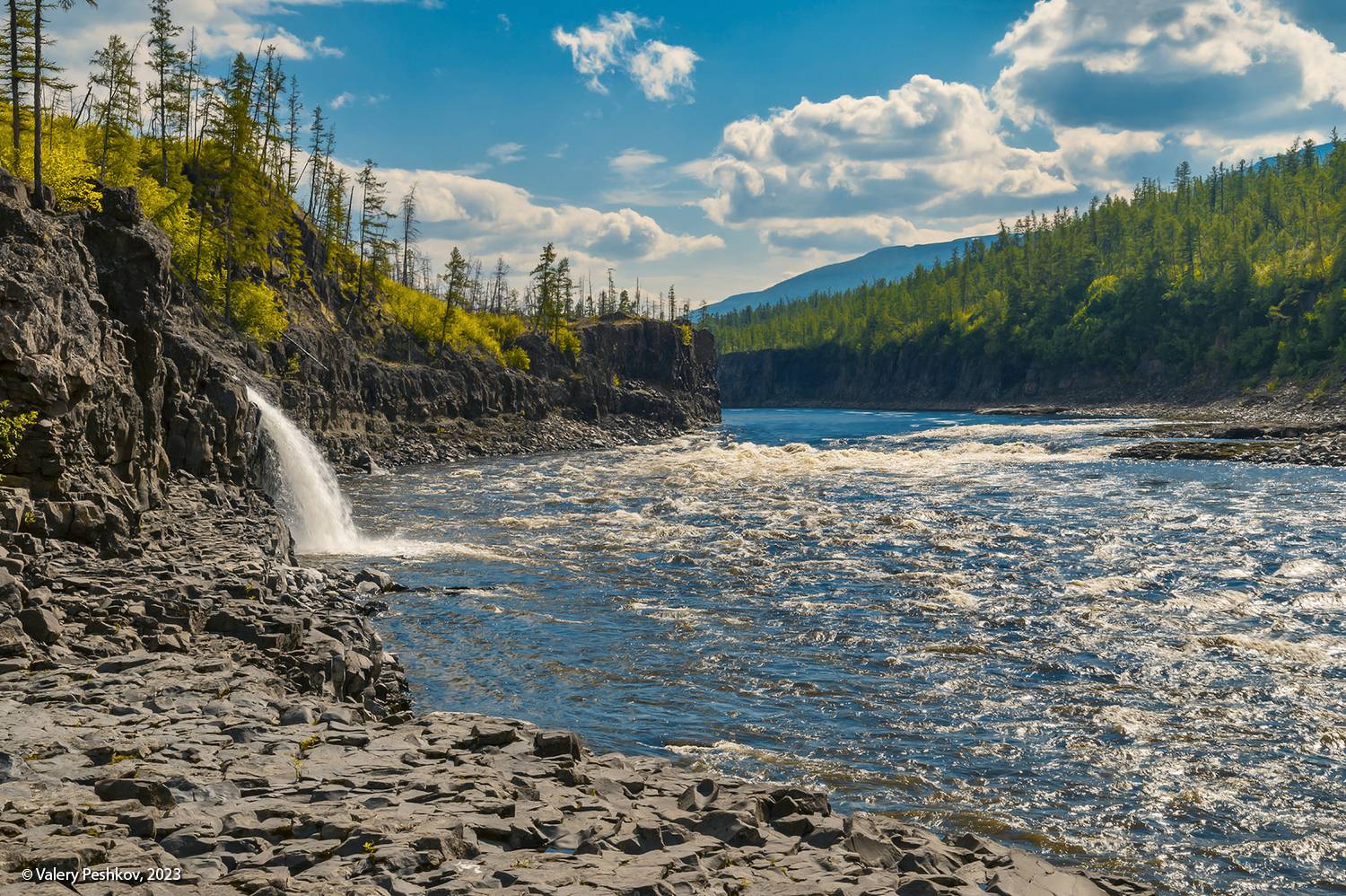 плато путорана, река курейка, водопад, вода, течение, перекаты, каньон, скалы, пороги, владимир коваль, Пешков Валерий