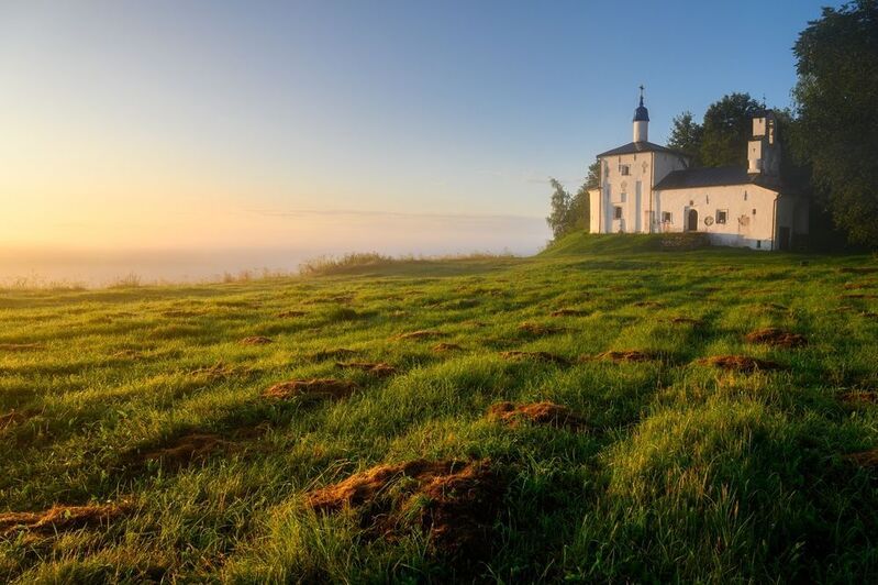 псков, пейзаж, Труворово городище фото превью