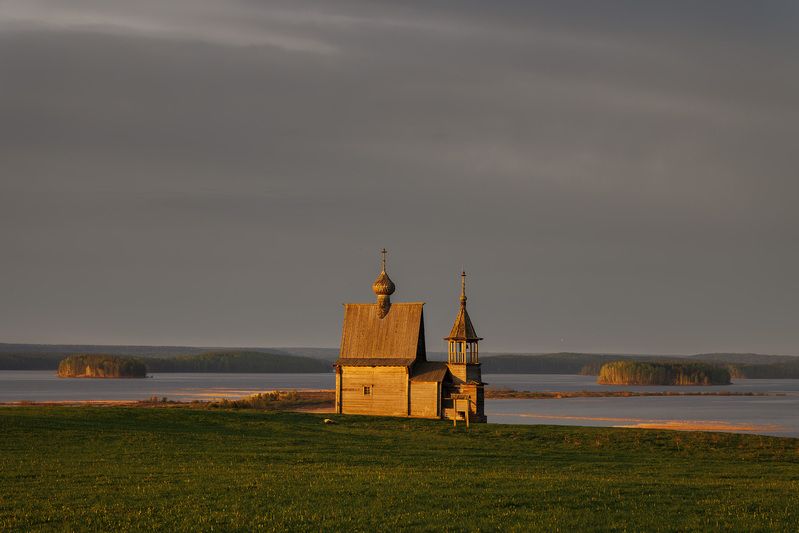 вершинина, утро. часовня Утро в Вершинина фото превью