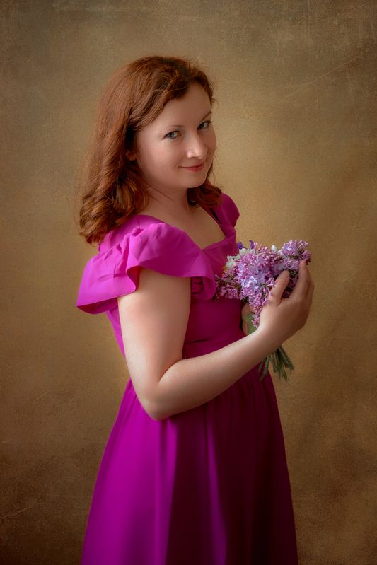 Девушка с сиренью,красивая девушка  с сиренью, Девушка с сиренью. фото превью