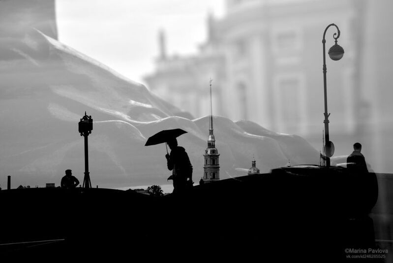 город, архитектура, санкт-петербург, осень,чб фото, чёрно-белое фото Наступила осень... фото превью