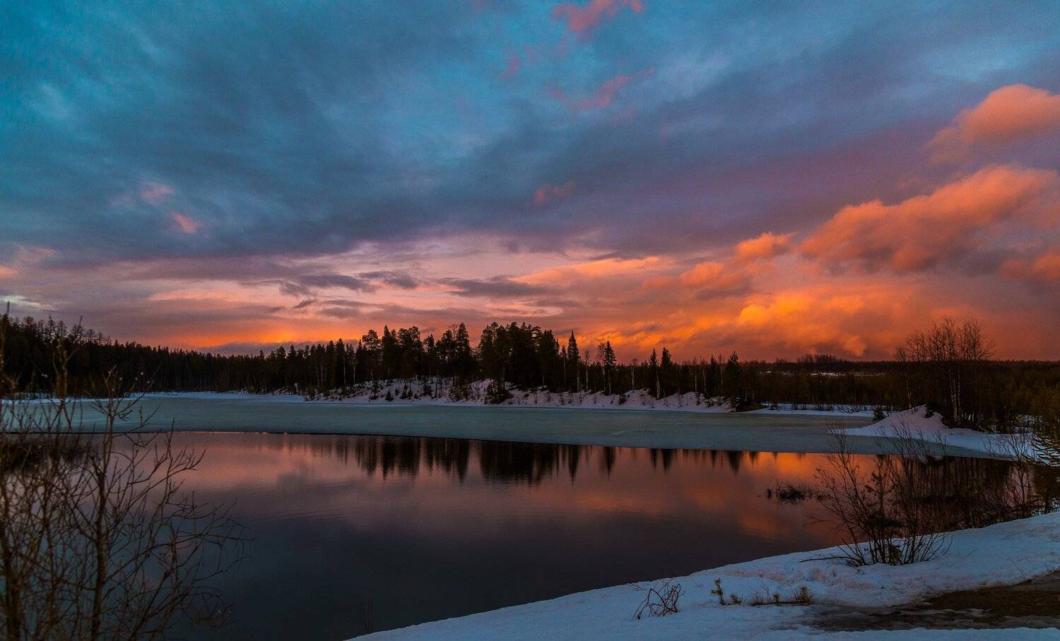 Печора, закат,весна,, Анатолий