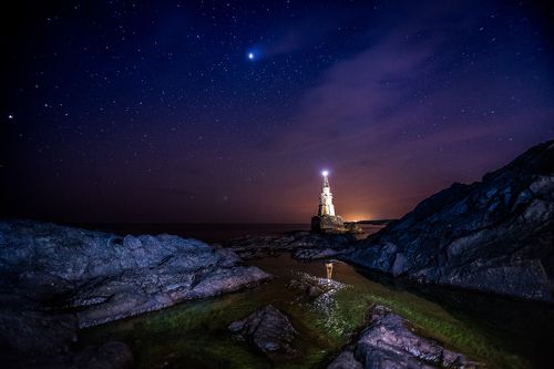 Stars over the lighthouse