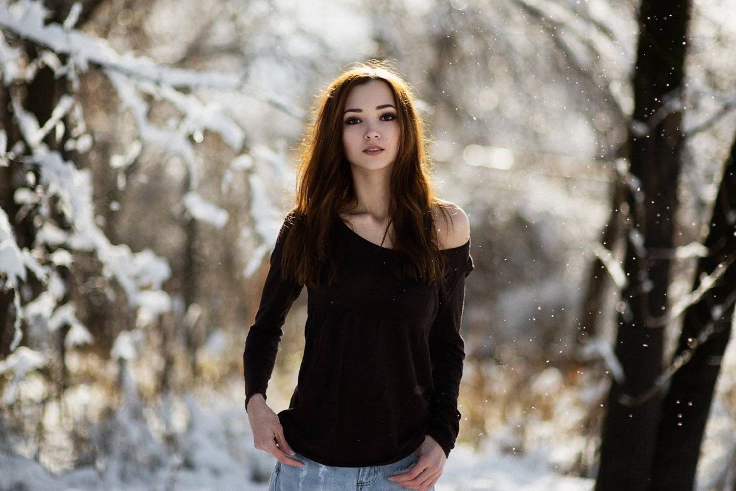 Портрет, девушка, красивая, лицо, волосы, глаза, взгляд, nikon, 85mm, Абдрахманов Аскар