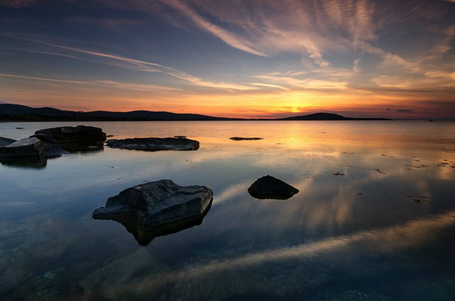 black sea, clouds, fineart, golden hour, landscape, light, reflection, rocks, sea, seascape, sky, sun, sunset, Иван Димов