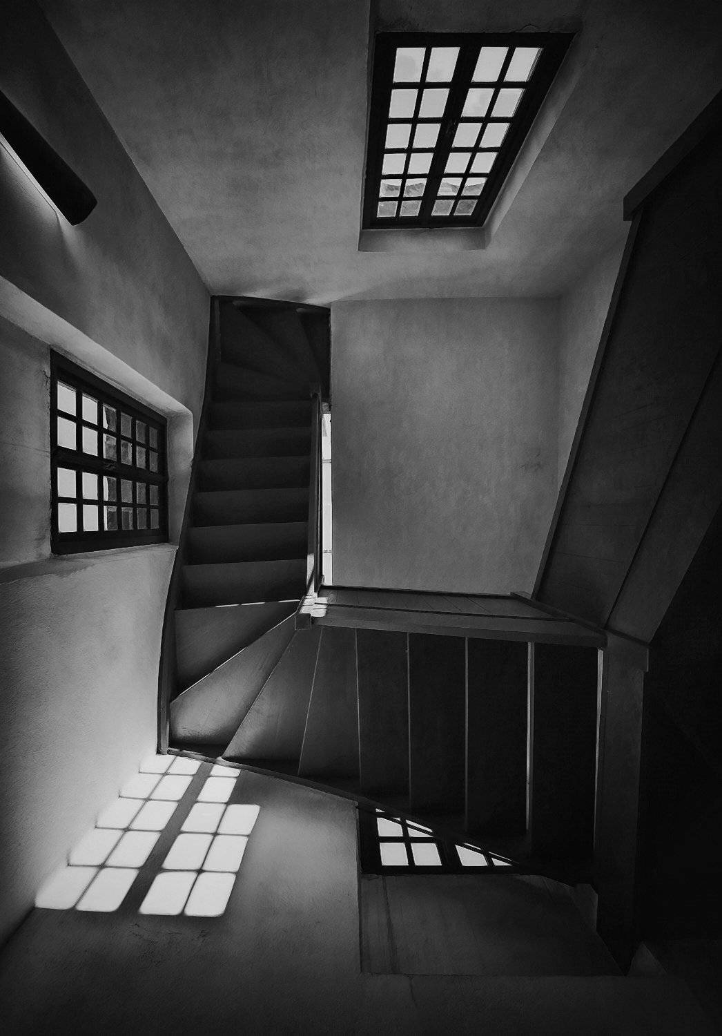 Башня, Лестница, Окна, Тень, ALLA SOKOLOVA