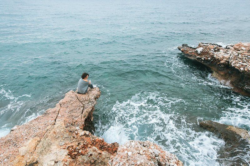 портрет, женский портрет, море Время подумать фото превью