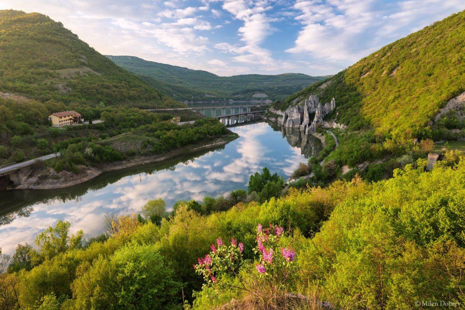 Bulgaria, landscape, spring, river, blossom, Милен Добрев