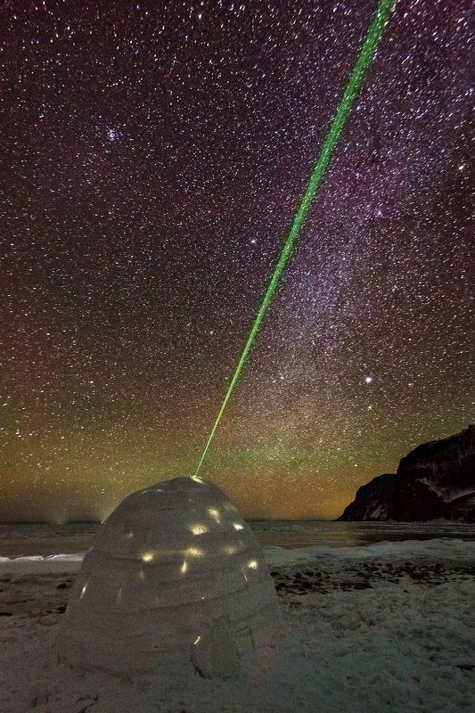 Байкал, Ольхон, зима, ночь, небо, звёзды Ночь на Байкале фото превью