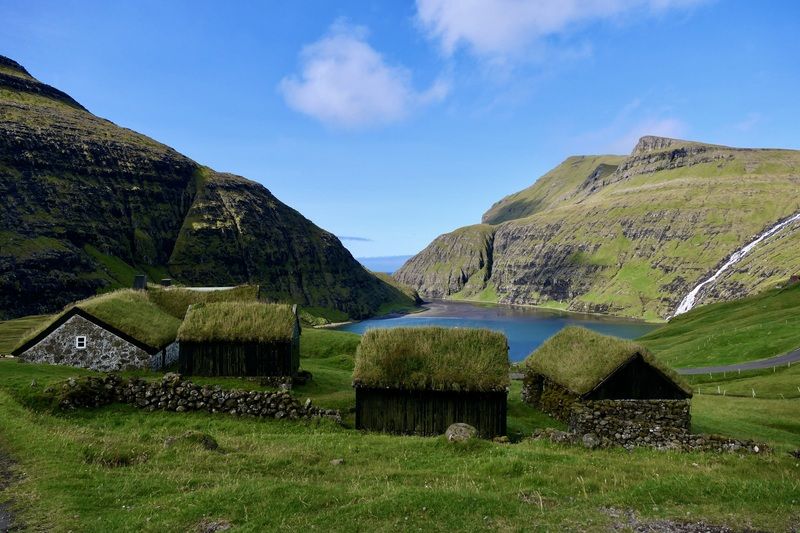 Landscapes, Faroe Island, Saksun, Фарерские острова, Архитектура, Старая деревня,  Старинная деревня Саксюн фото превью