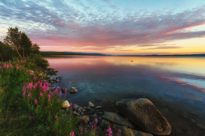 Закат на Имандре. фото превью