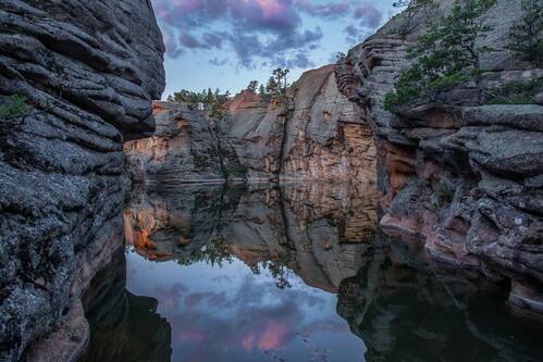 Утро на горном озерце