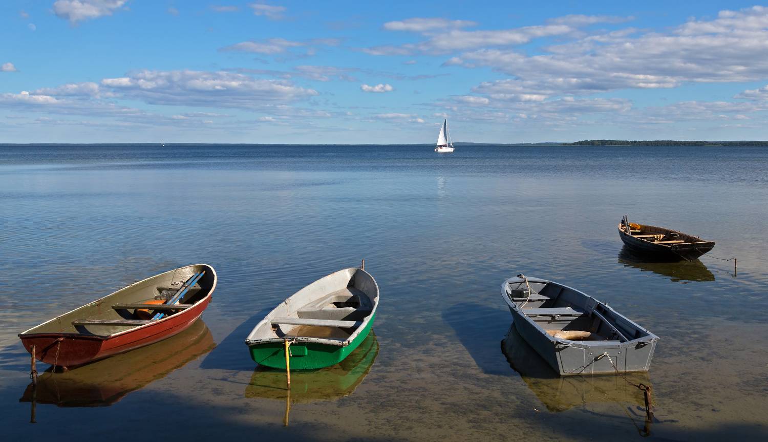 озеро, нарочь,  лето, лодка, яхта, Борис Новиков