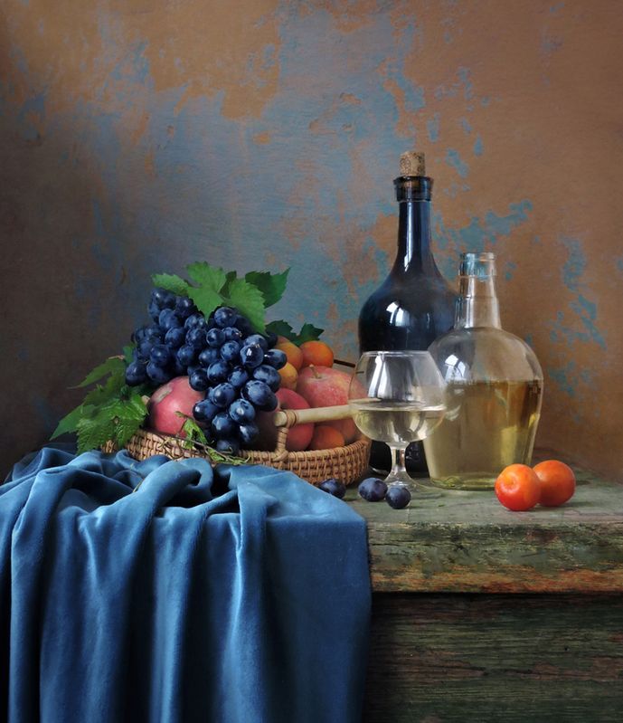 Вино и виноград фото превью