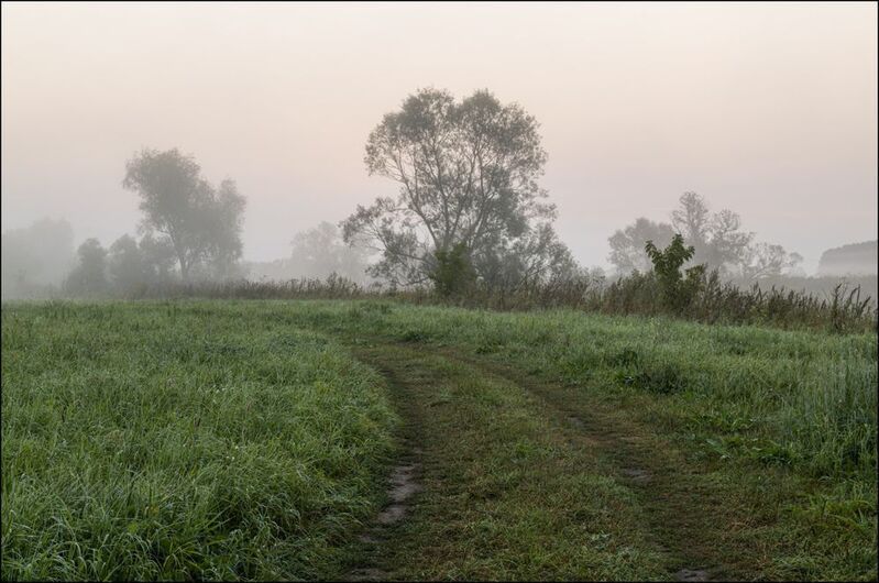 Восход у реки фото превью