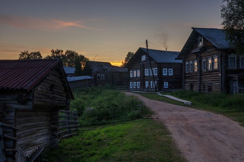 кимжа, белые ночи, деревня, улица, архангельск Кимжа фото превью