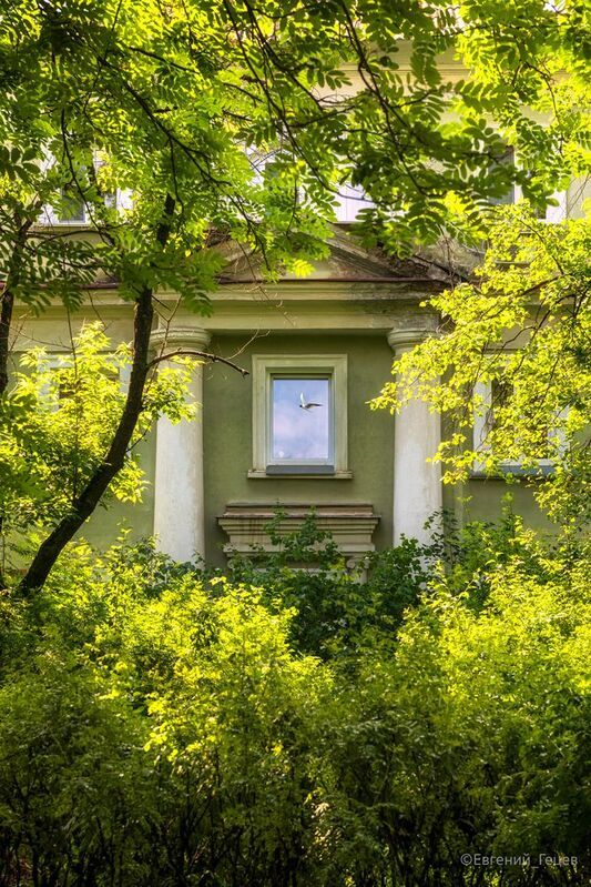 город, дом, окна, отражение Домик с видом фото превью