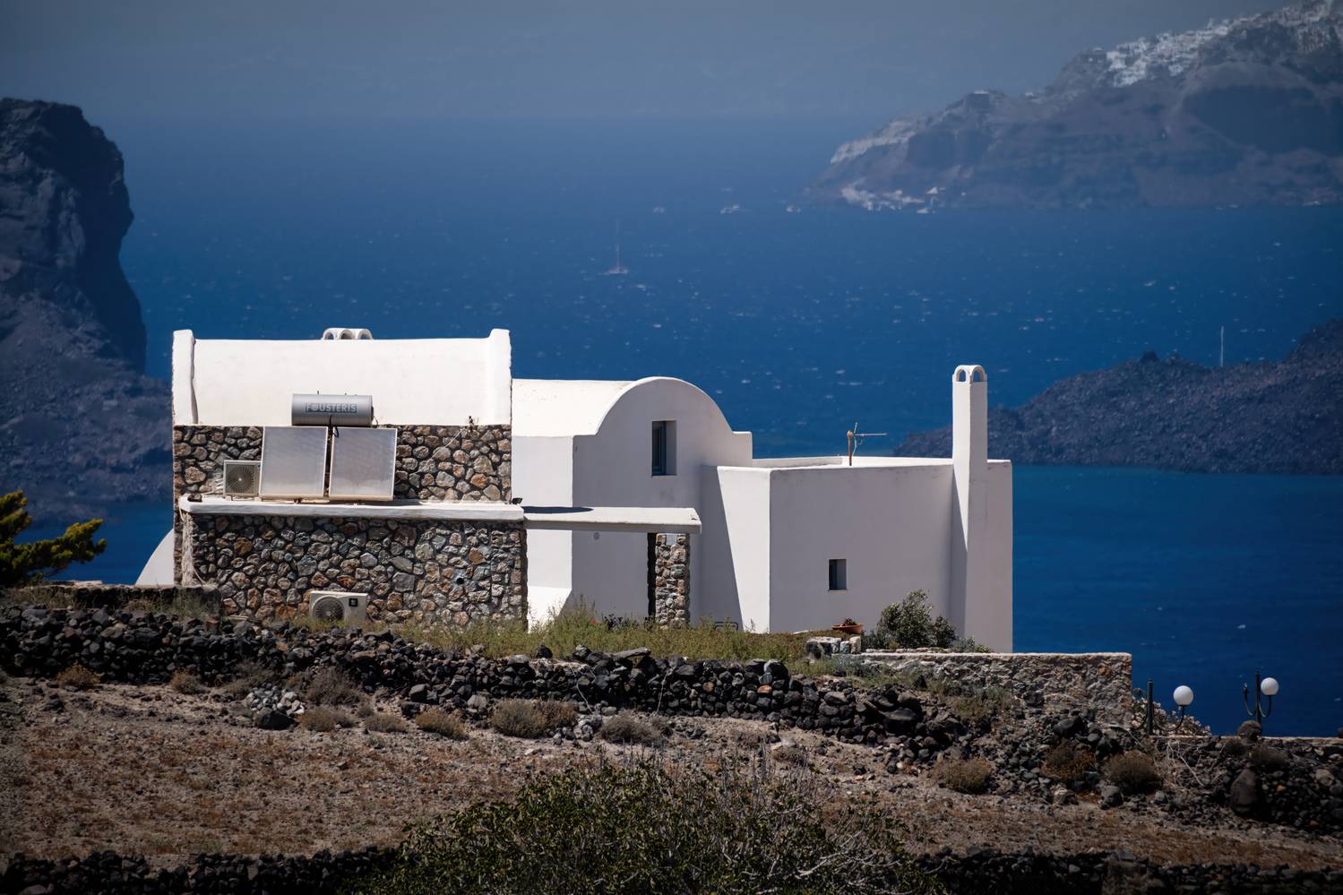 #sea #agean #santorini #landscape #mist #building #thira #roof #architecture #greece, Shpek Andrey