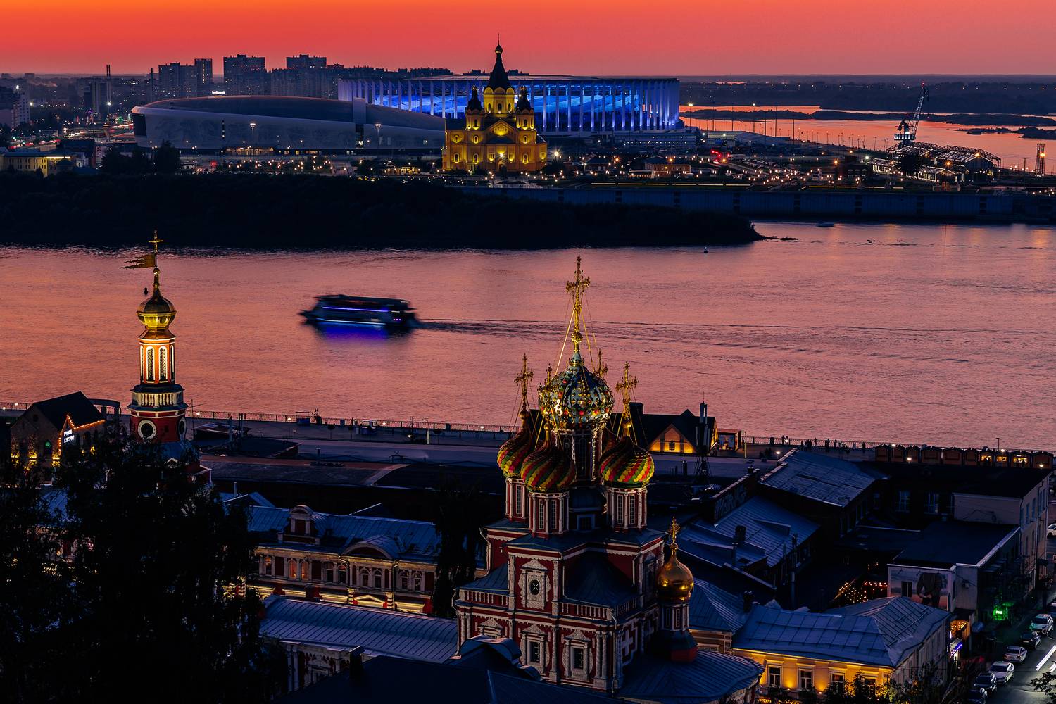 нижний новгород, волга, ока, набережная, закат, вечер, лето, Kornilov Dmitry