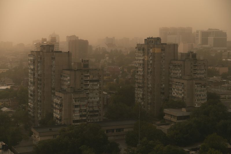 storm, dust, ashes, rostov, architecture, desert, weather, Пыльная буря над Ростовом на Дону. фото превью