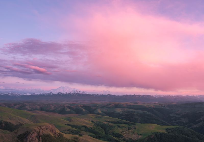эльбрус, кавказ, горы, закат, облака Такой маленький Эльбрус. фото превью