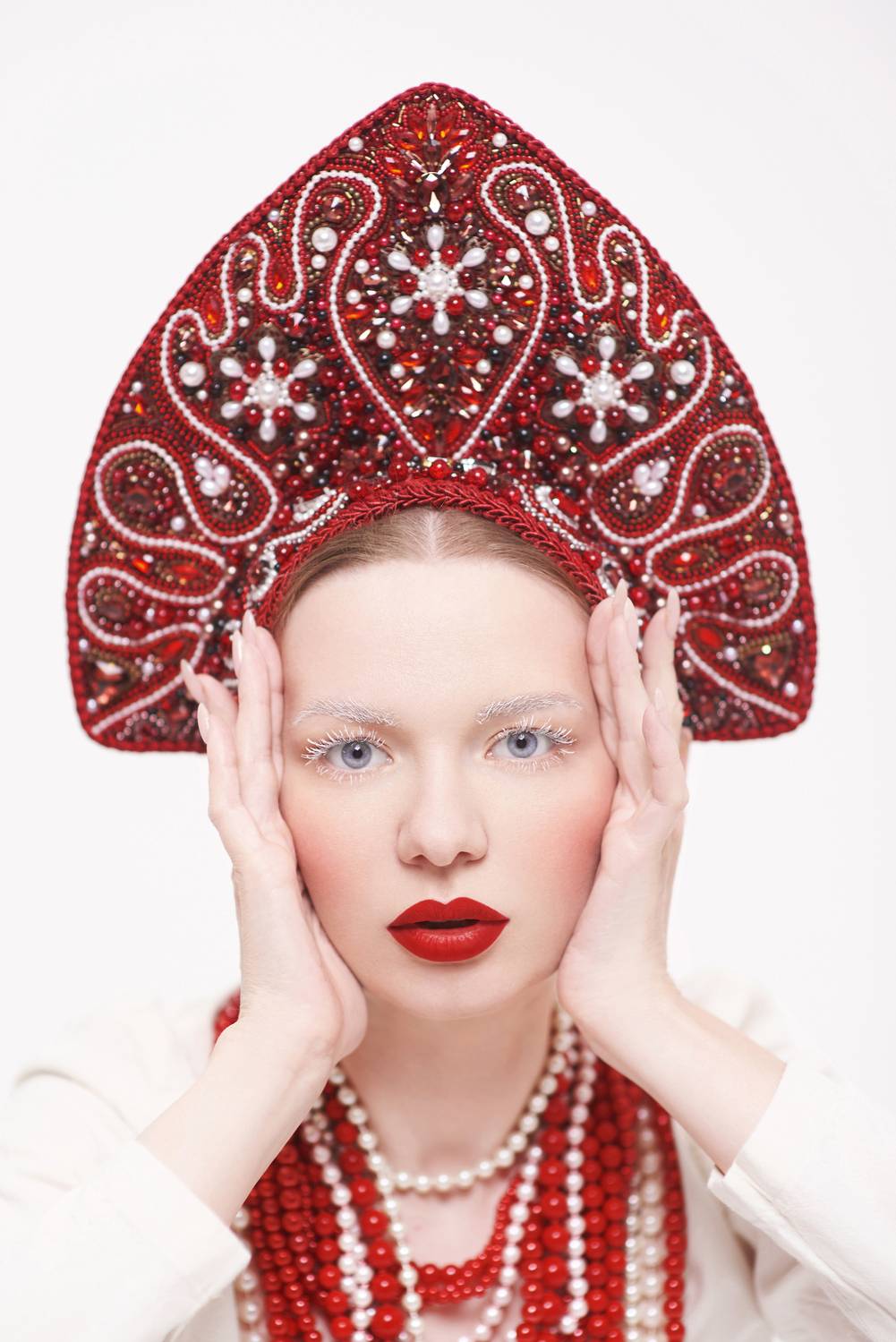 женский портрет, фото в кокошнике, русский стиль, Федоренко Мария