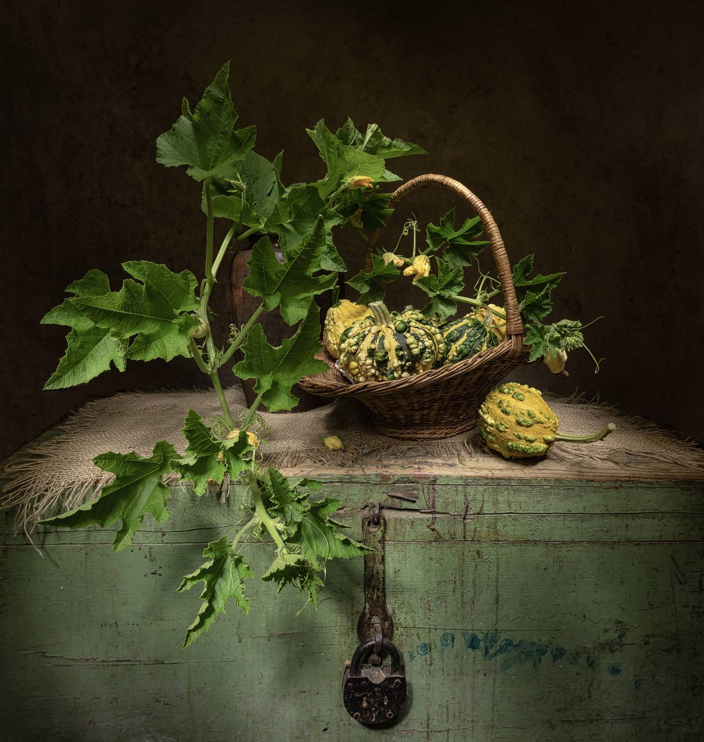 натюрморт, тыква, тыквы, сундук, Татьяна Феденкова