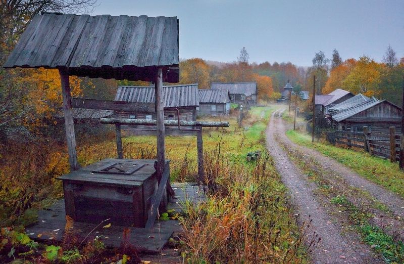 Золотая осень в деревне фото превью