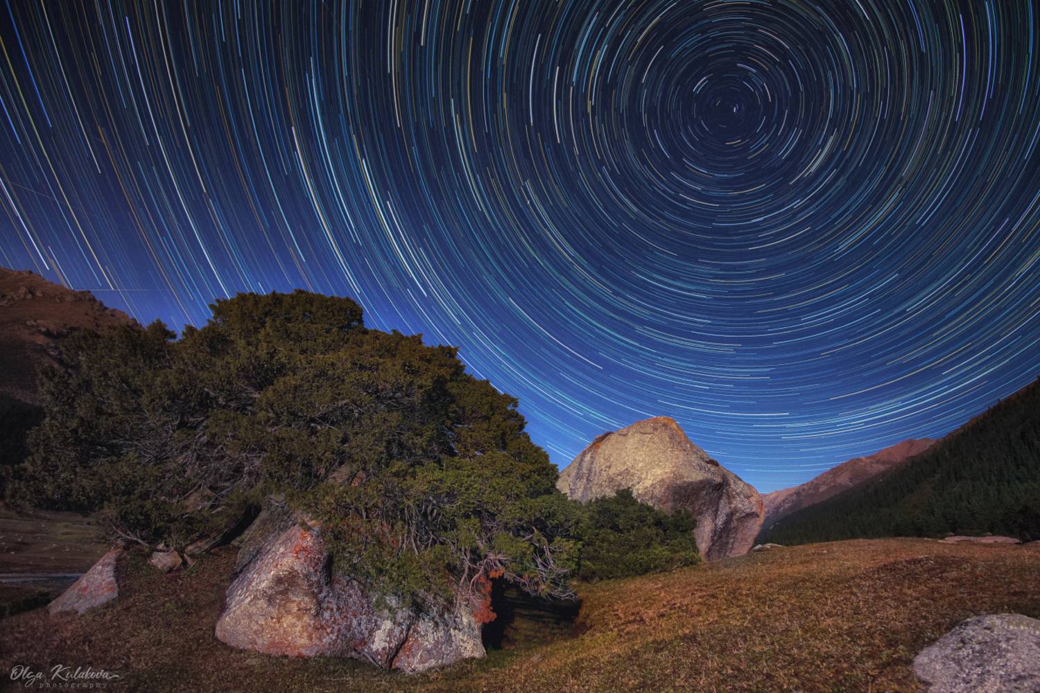 горы тургень-аксуу ночь звездные треки, Ольга Кулакова